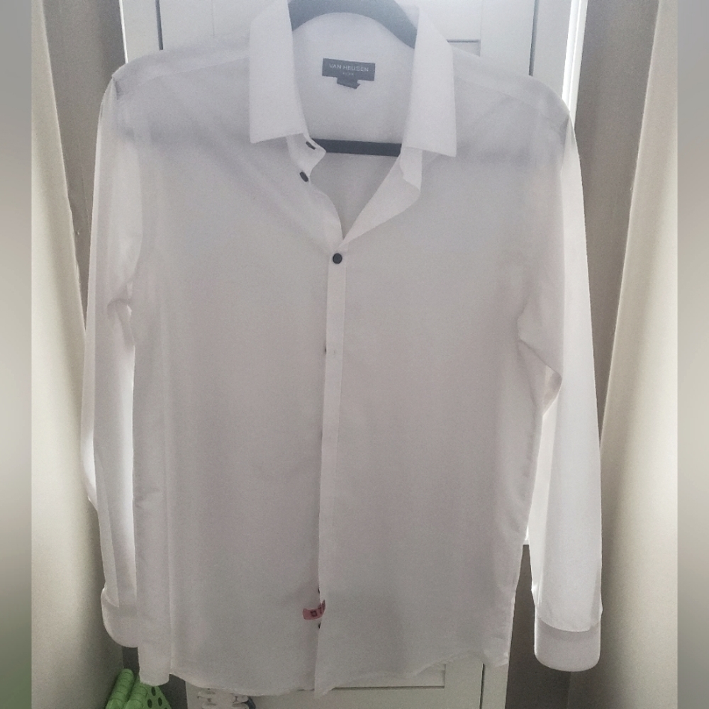 Van Heusen Flex Regular-Fit Wrinkle Dress Shirt-Youth XL 18-20